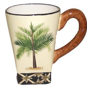 COPY - Pacific Rim Handpainted Mug Palm Trees Square Base